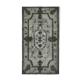 Handwoven unique turkish 1980s 166 cm x 300 cm black rug