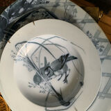 Vaisselle bleue anglaise vintage Moore & Co