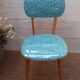 Vintage 1950s bistro chair revisited Petit Pan fabric