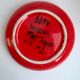 red ceramic ashtray signed Vallauris design 70s