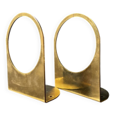 Brass bookends marked Hans-Agne Jakobsson, Sweden, 1960s.