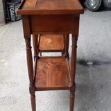 Pair of bedside tables in walnut 19th