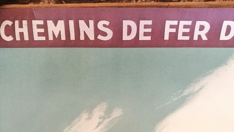 Tourist poster original old Rodez en Aveyron