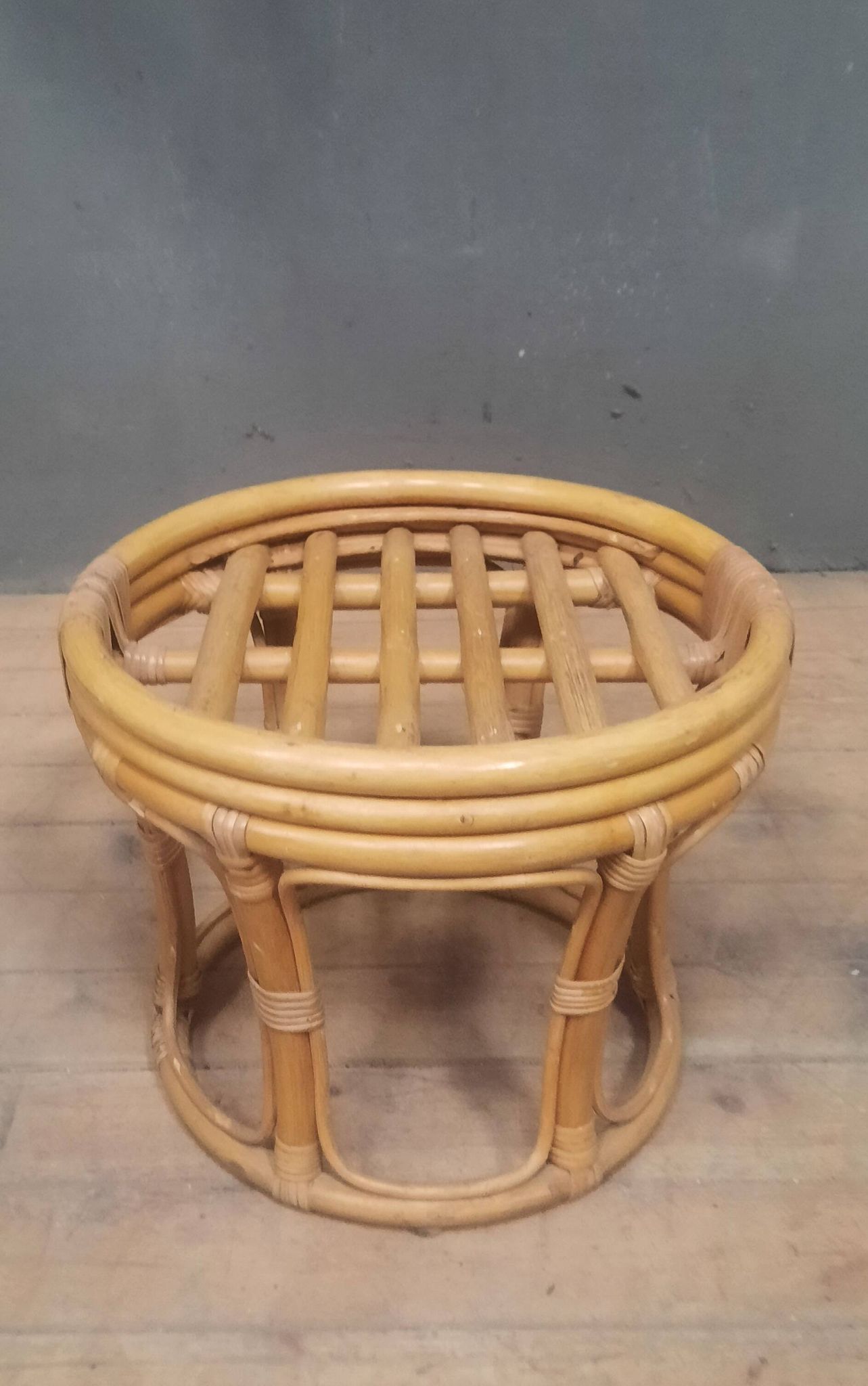 Small low bamboo table