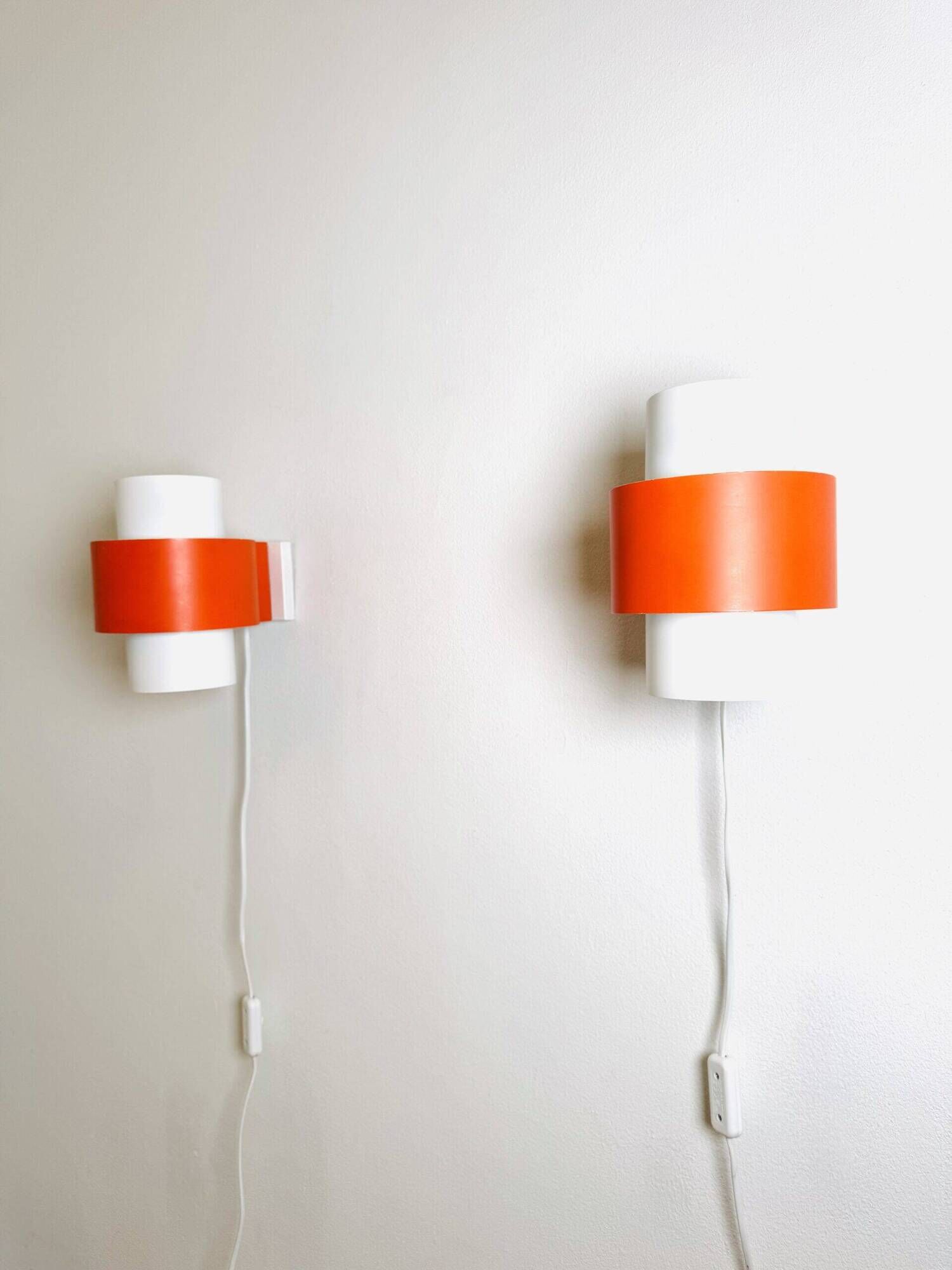 Curved Cylindrical Wall Lamps By J.J.M. Hoogervorst For Anvia Nederland, The Netherlands 1960S