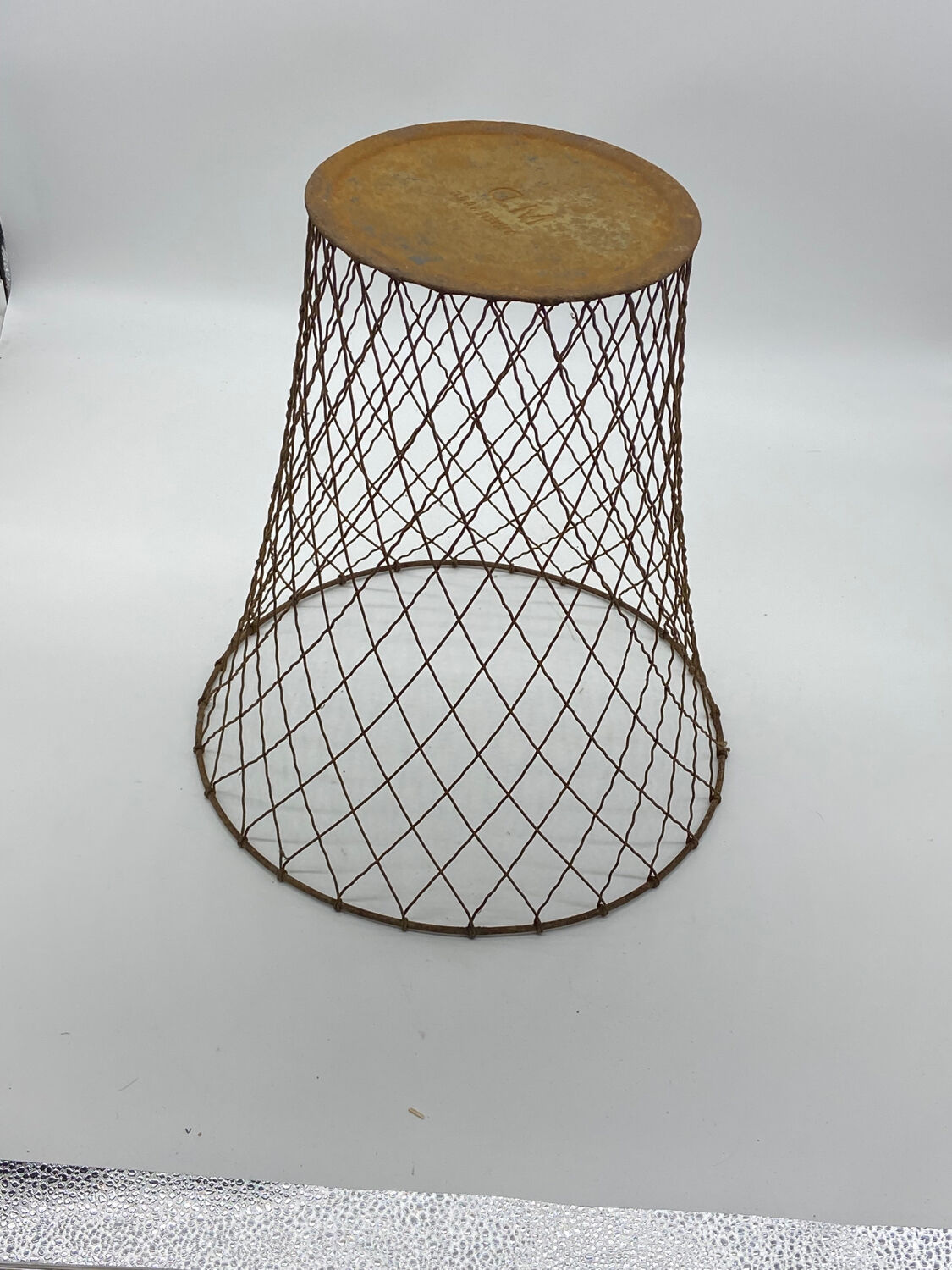 Ancienne corbeille à papier en métal / poubelle, MD, vintage, industrielle,bureau,