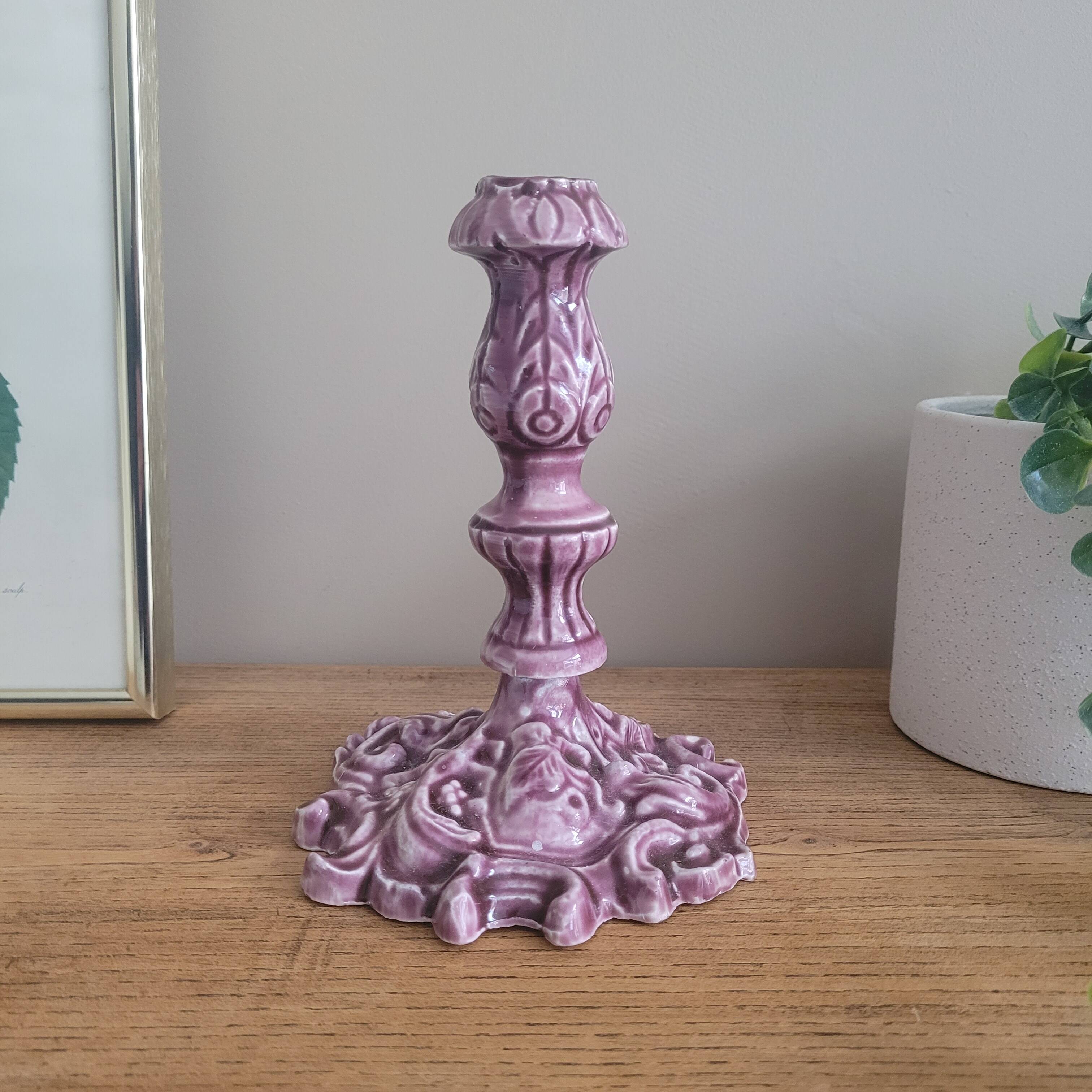 La Redoute x Selency ceramic candle holder 09 mauve