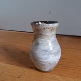 Enamelled stoneware vase Turgis artisanal pottery in Noron La Poterie