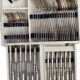 Old cutlery set for 12 place settings, 61 pieces in silver-plated metal, 84g.