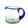 Glass milk jug, Italian design, 1970s, made in Italy