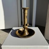 Large adjustable antique gold candlestick H20 D10