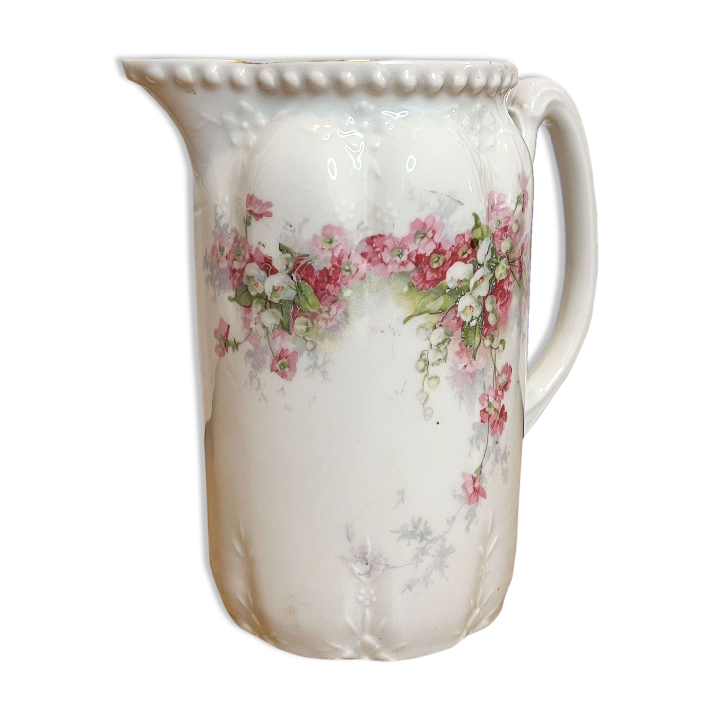 Painted ceramic water decanter