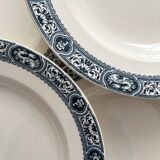 4 deep ironware plates “François 1er” Salins
