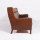 Canapé en cuir cognac danois moderne des années 1970