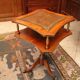 Pedestal table on two levels end of sofa base English style claws