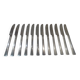 12 Christofle Concorde silver plated dessert knives, 19cm
