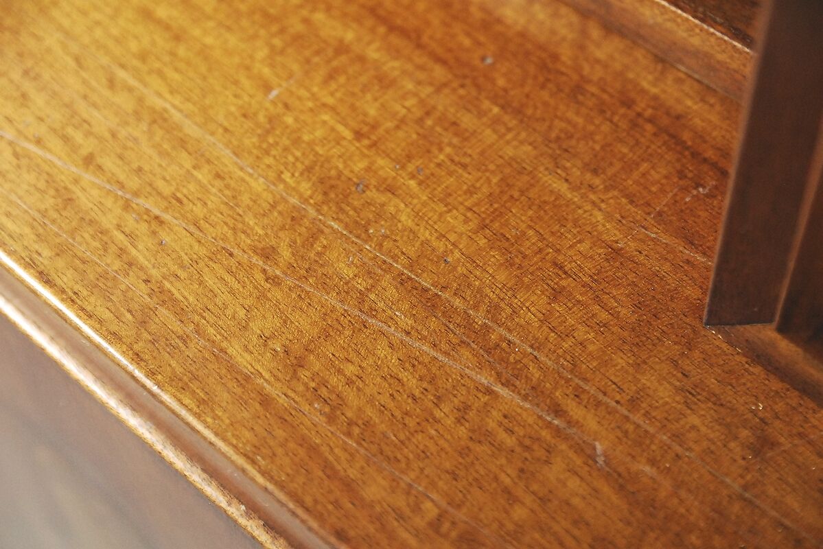 Antique Walnut and Burl Swedish Buffet with Glass Vitrine, 1940s