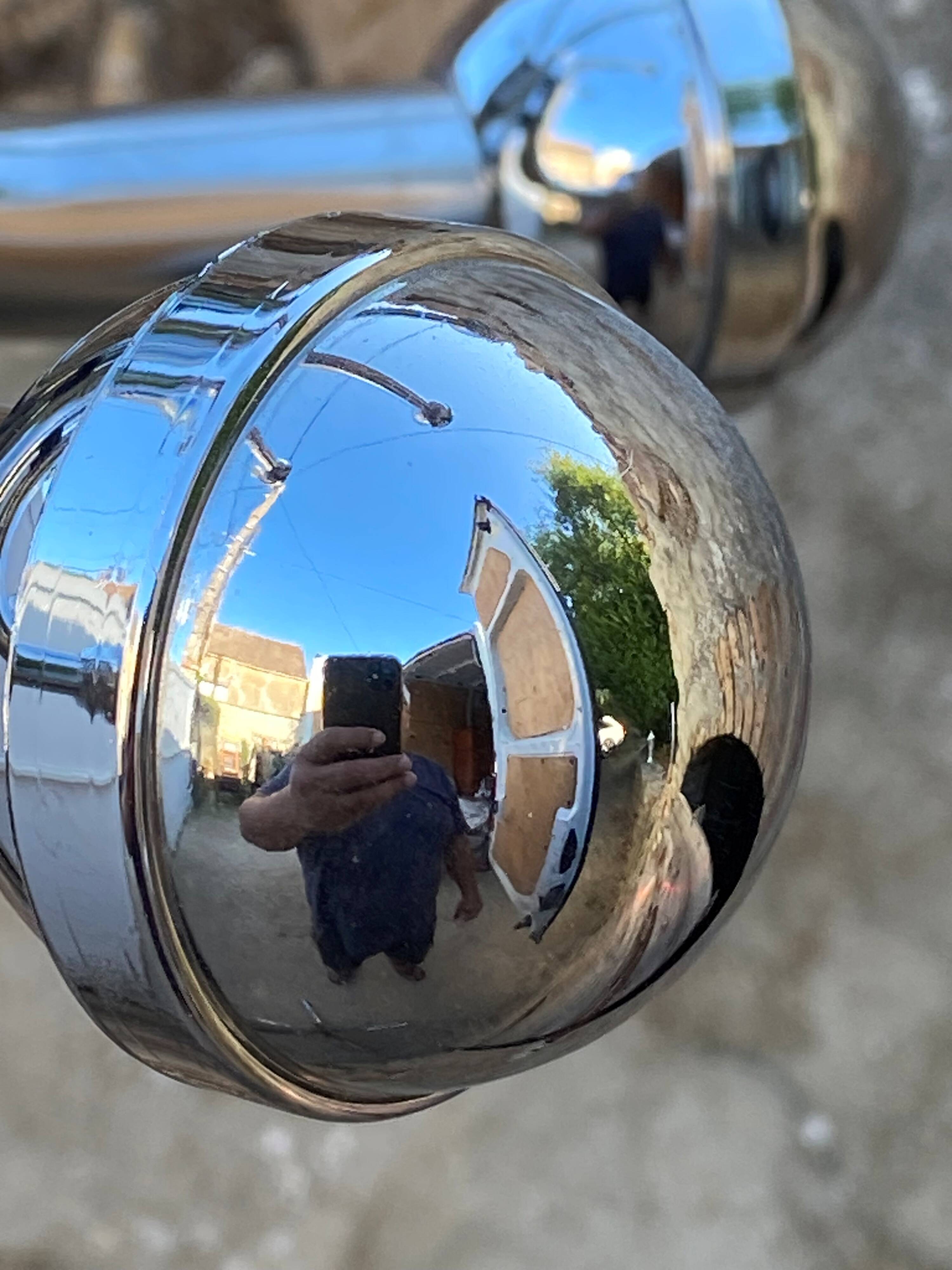 Vintage 1970s chrome metal coat rack