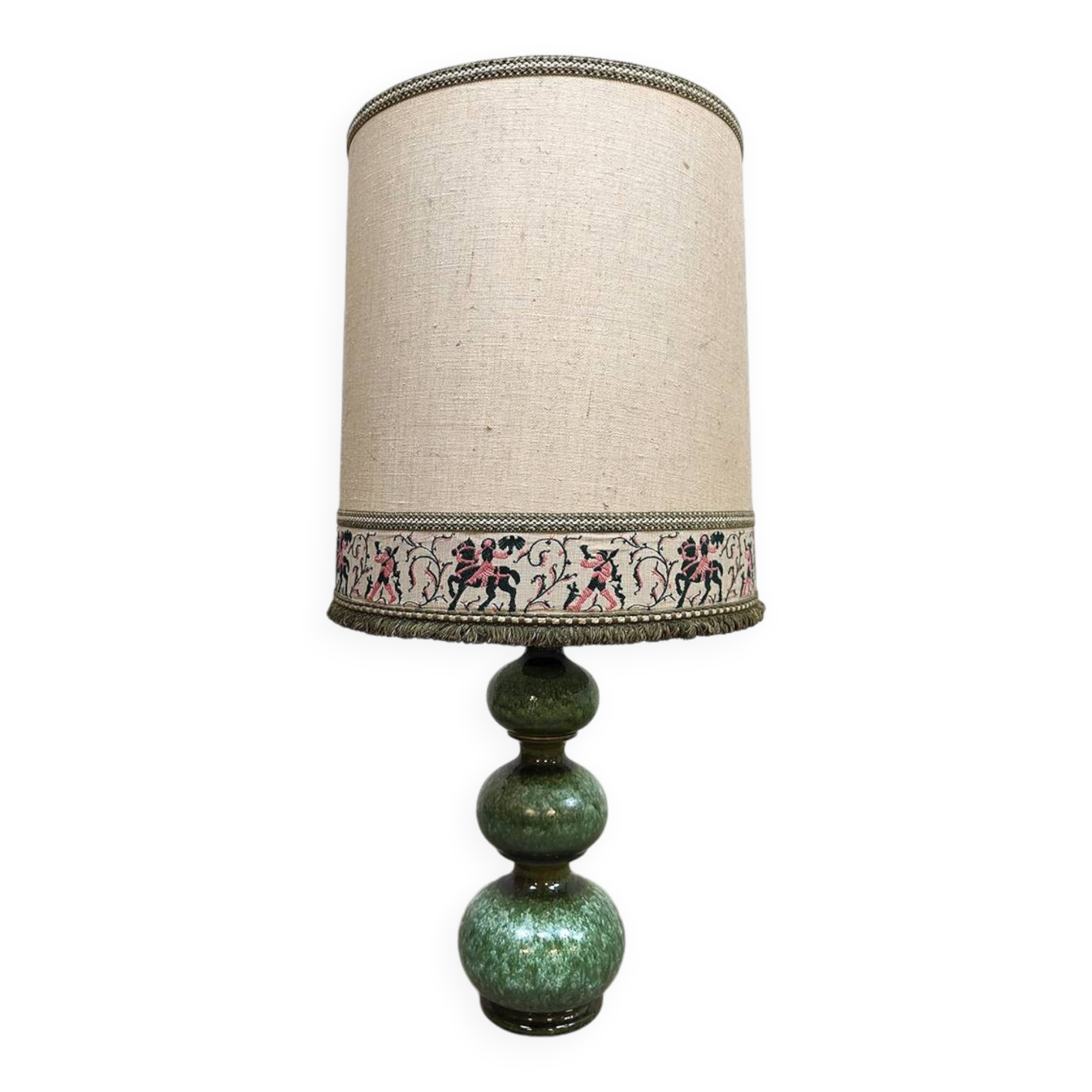Vintage green ceramic bubble table lamp Kaiser Leuchten