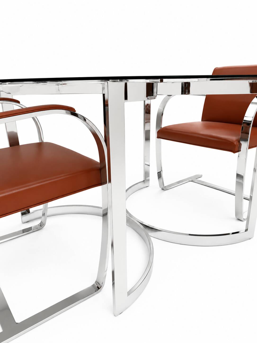 Table verre fumé design vittorio introini