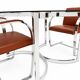 Table verre fumé design vittorio introini