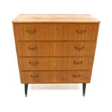 Scandinavian teak chest of drawers, Sweden, 1950