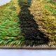 Green scandinavian modernist design wool rya rug woven handmade vintage 1960s