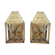 Brass exterior wall sconces, 50s-60s