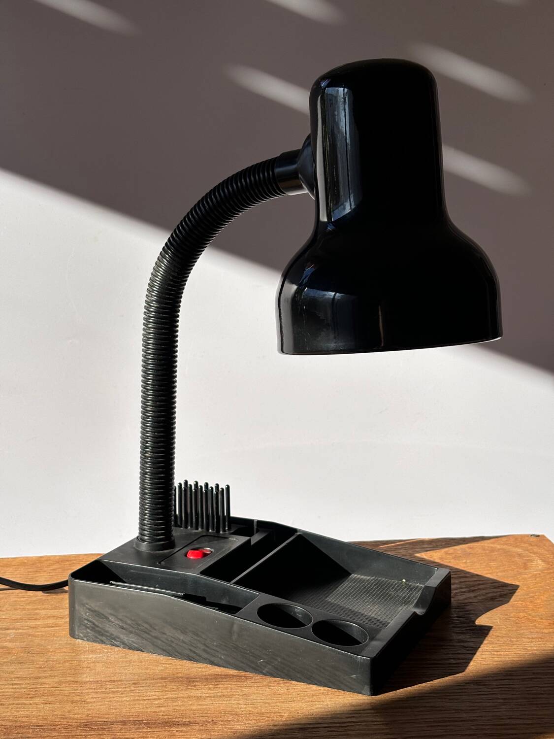 Vintage Desk Lamp with Organizer 1980