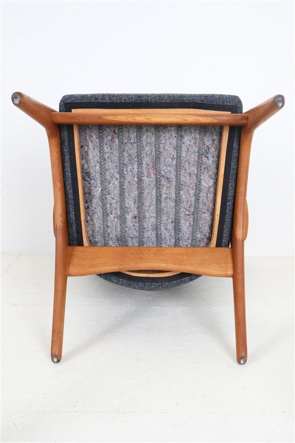 Fully restored Kurt Østervig / Rolschau Møbler “Wing Chair” armchair, mid-century Danish modern design, 1950s/1960s