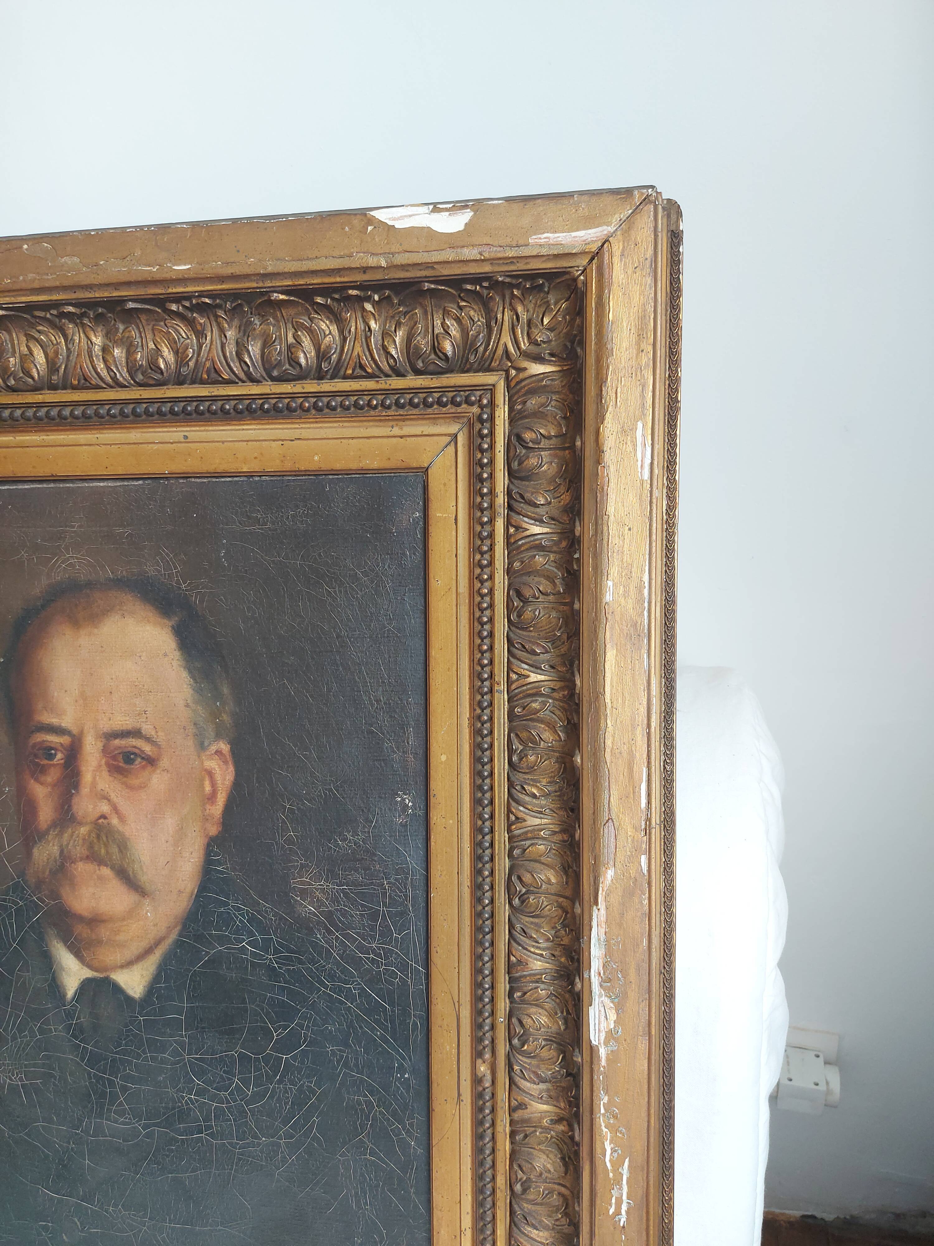 Portrait of a man with a moustache