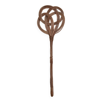 Vintage rattan carpet beater