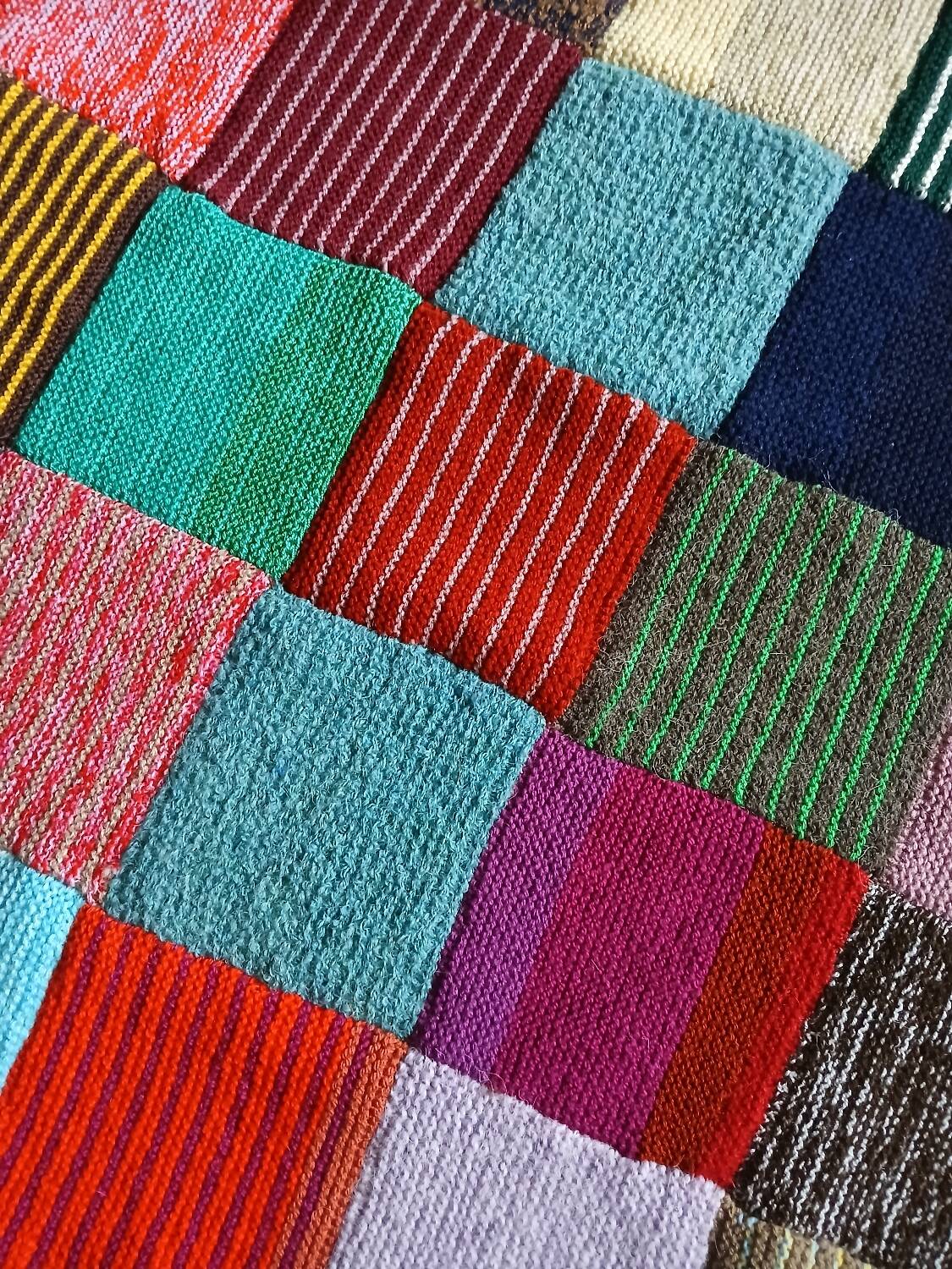 Wool patchwork blanket