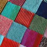Wool patchwork blanket