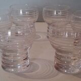 Series of 6 glasses, XXth