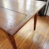 Oak farm table with 3 drawers