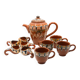Tea or coffee set and handmade ceramic liquor from Bulgaria