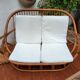 Rattan bench 70s