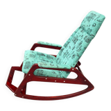 ÚLUV Wooden Rocking Chair – Czechoslovakia, 1970s, Original Very Good Condi