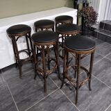 Set of 6 vintage bistro stools