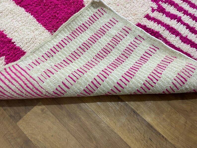 Traditional handwoven beni ourain rug size 1.4/2.6 m