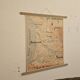 Old school geography map 1960 Atlantic Mediterranean coast