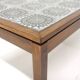 Mahogany and ceramic coffee table, Sweden, 1970