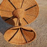 Side table foot Tulip rattan round