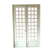 Double portes de séparation petits carreaux biseautés xx siècle