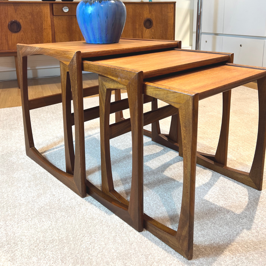 G-Plan trundle tables - Quadrille model