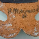 Fish mirror, glazed ceramic, signed Robert Meynard, Vallauris, 1950