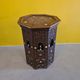 Old oriental wooden side table with mother of pearl, 1st half 20th century