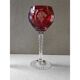 Series of 6 colorful Lorraine crystal roemers