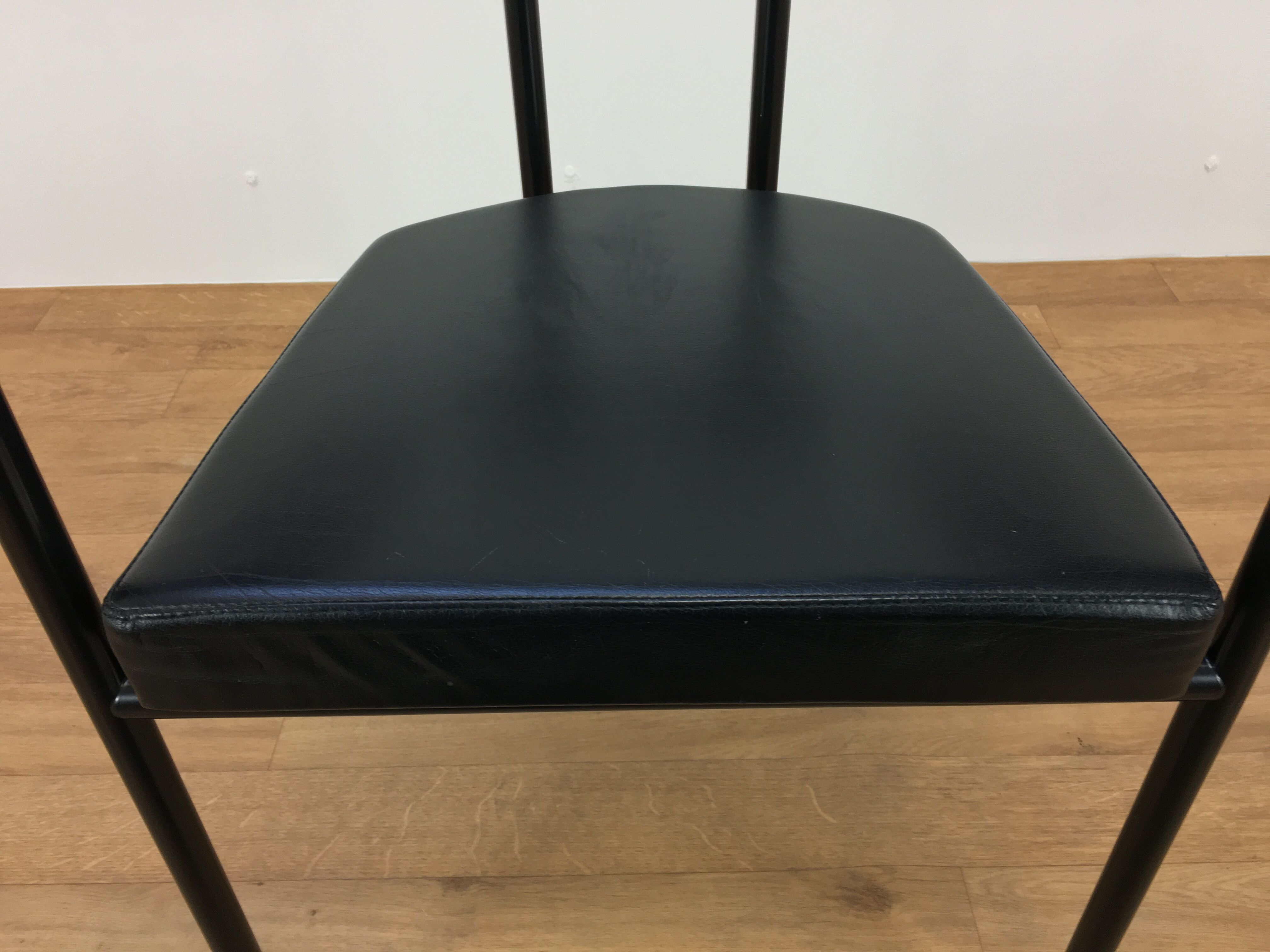Artelano leather and wood office chair, 80s